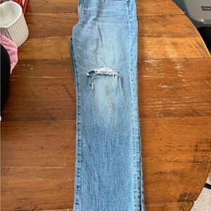 Madewell Light Blue Distressed Skinny Jeans
